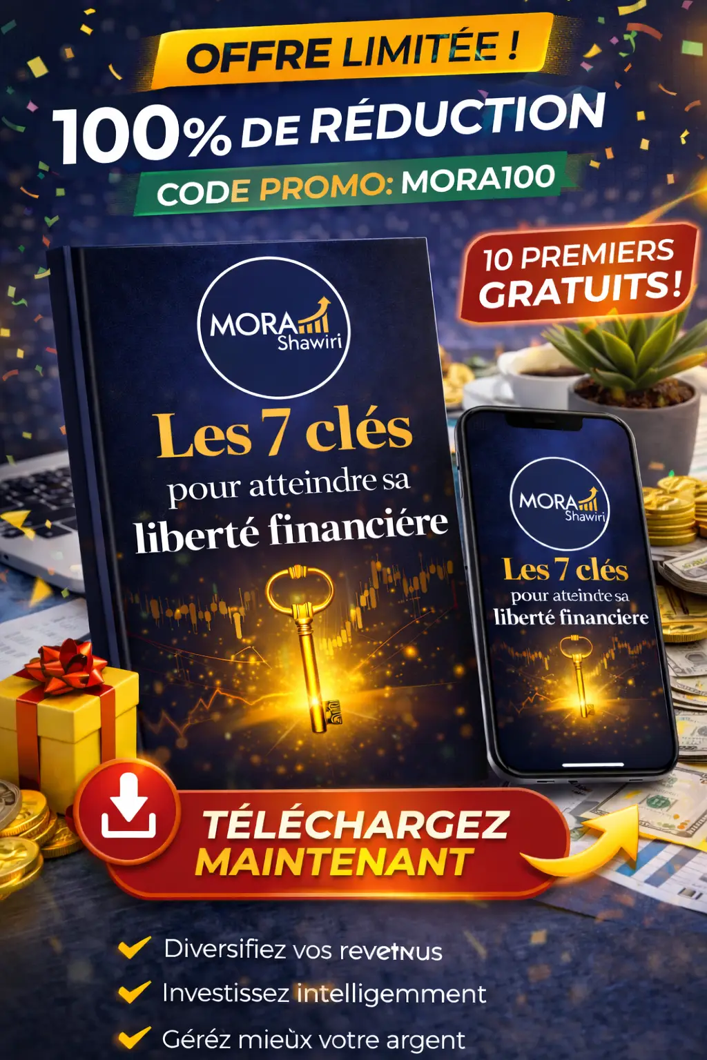 Image du produit Ebook P1 Liberté financière pour le site MORA Shawiri.